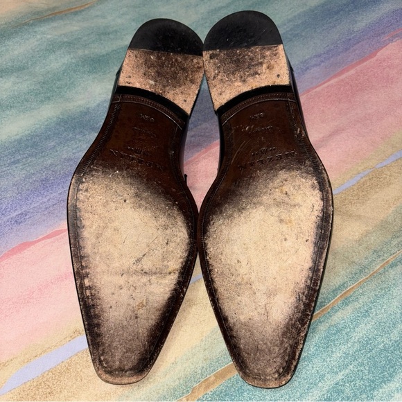 MEZLAN Men’s Black Leather Dress Shoes Size 8.5 - Picture 7 of 8